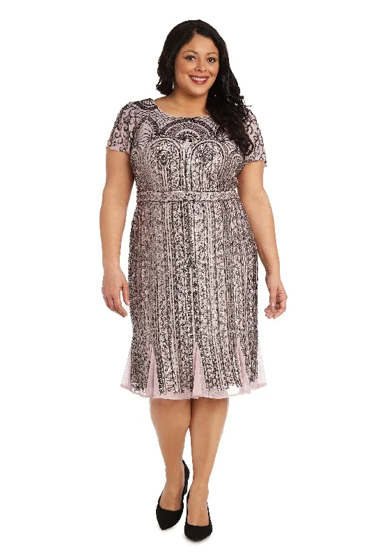 R&M Richards 7342W Short Plus Size Cocktail Dress Sale