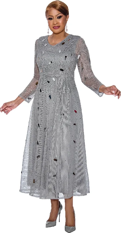 Divine Apparel DCC5201 Long Sleeve Formal A Line Dress