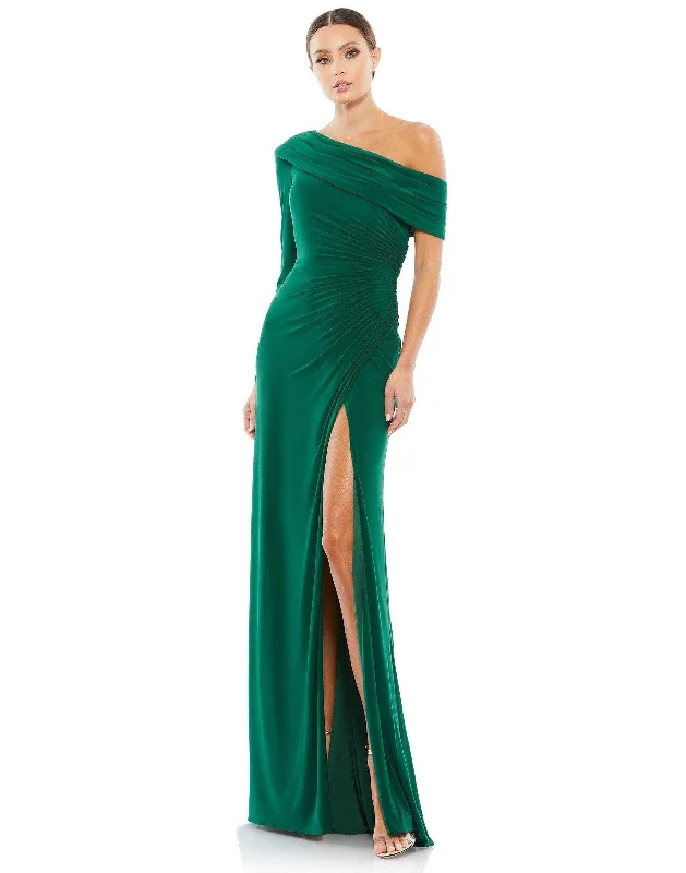 Mac Duggal Long One Shoulder Fitted Prom Gown Sale