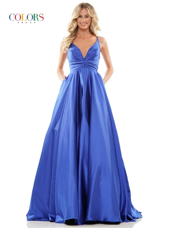 Colors G1089 Colors Long Sleeveless Evening Dress