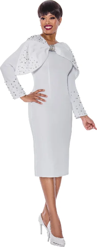 Divine Apparel DN12141 Long Sleeve Fitted Midi Cocktail Dress