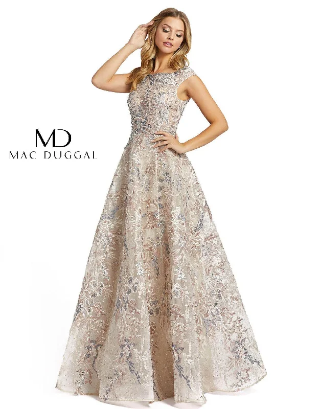 Mac Duggal Prom Long Cap Sleeve Ball Gown Sale