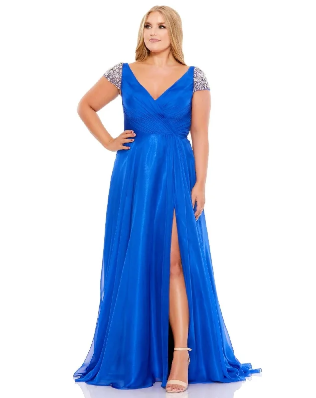 Mac Duggal 67723 Long Plus Size Formal Beaded Dress