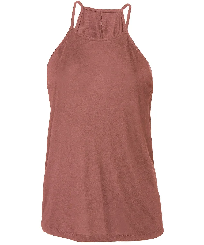 Mauve - Women's flowy high neck tank