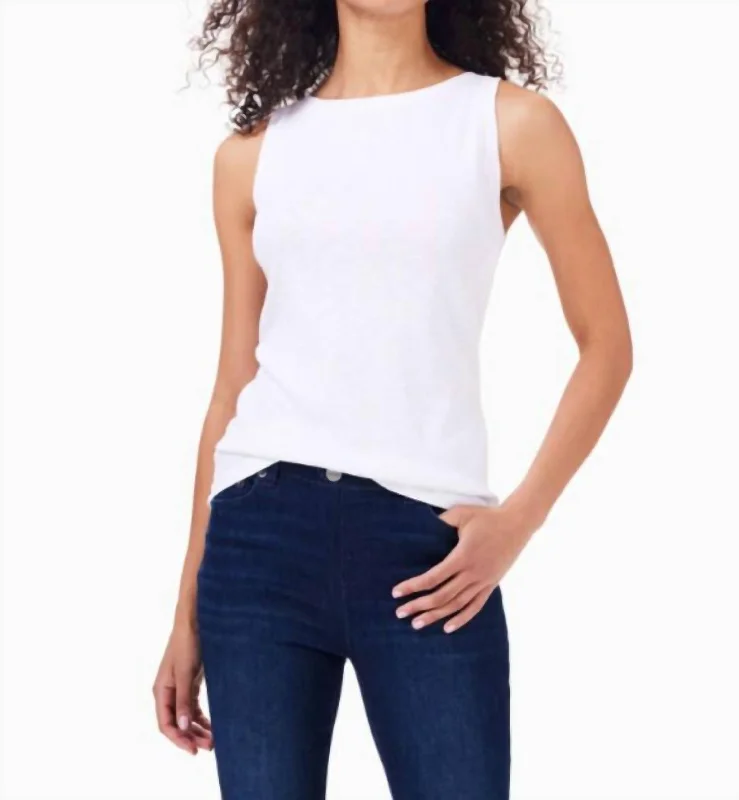 Boatneck Tank Top In Paper White