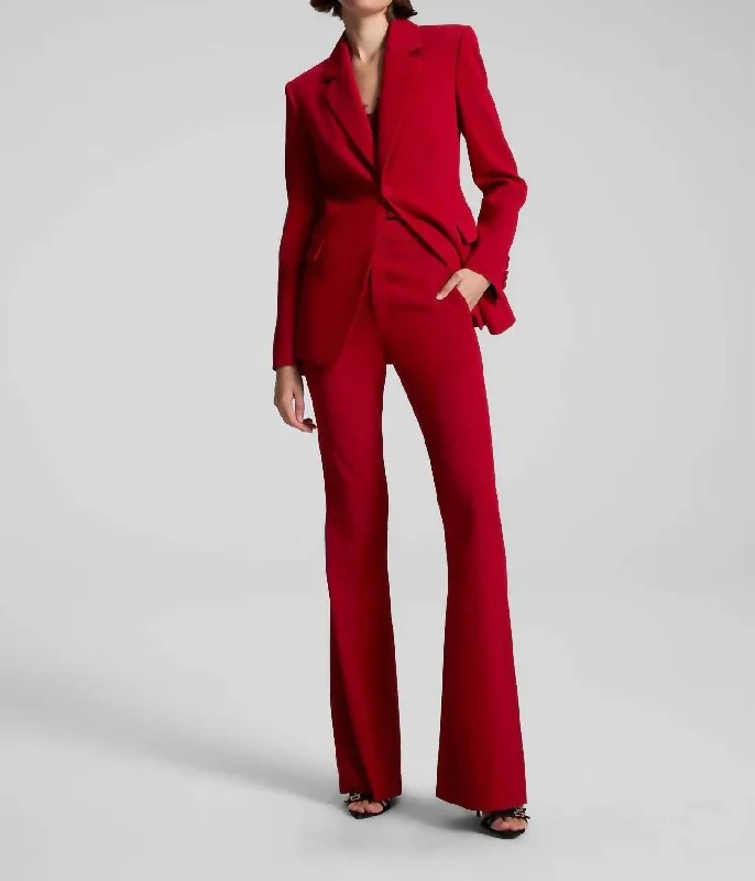 Elza Tailored Jacket In Really Red