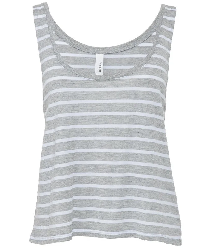 Athletic Heather/White - Flowy boxy tank top