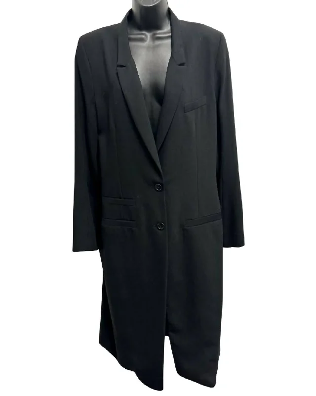 Women's Tailored Longline Blazer In Black