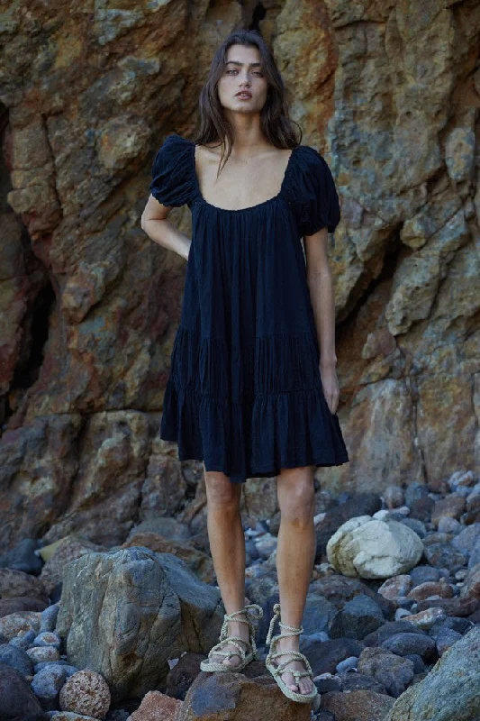 Gisella Ruffle Dress | Black