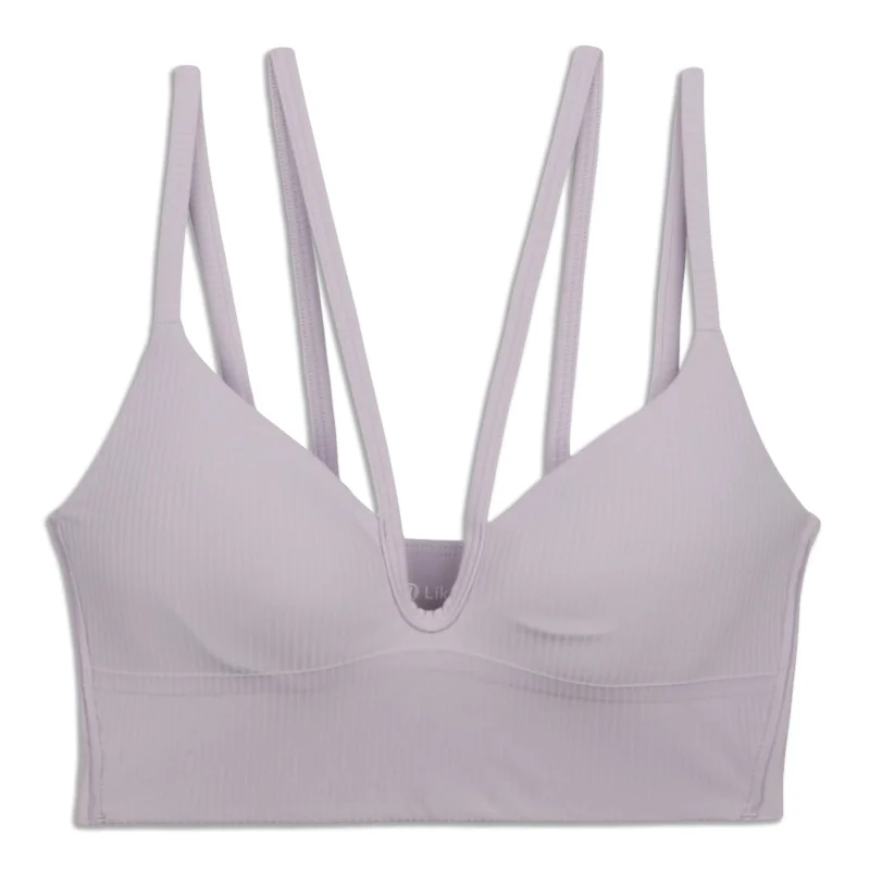 Like A Cloud Strappy Longline Ribbed Bra - Resale