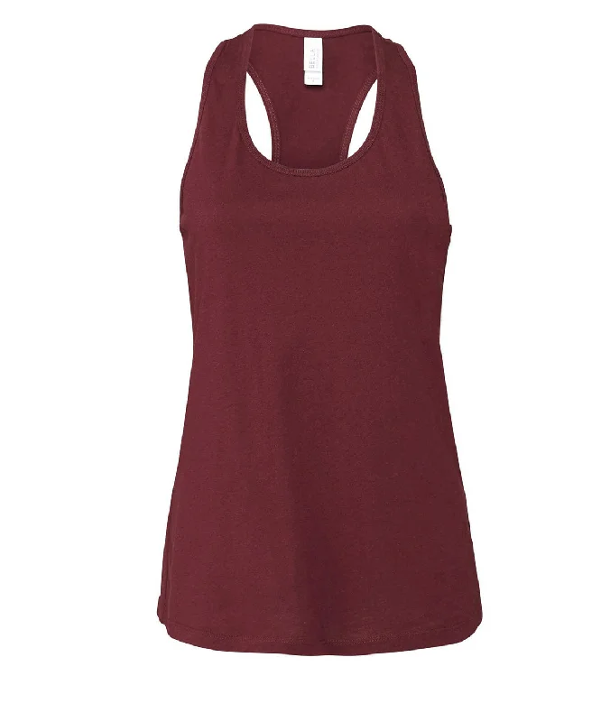 Maroon - Women's Jersey racer back tank