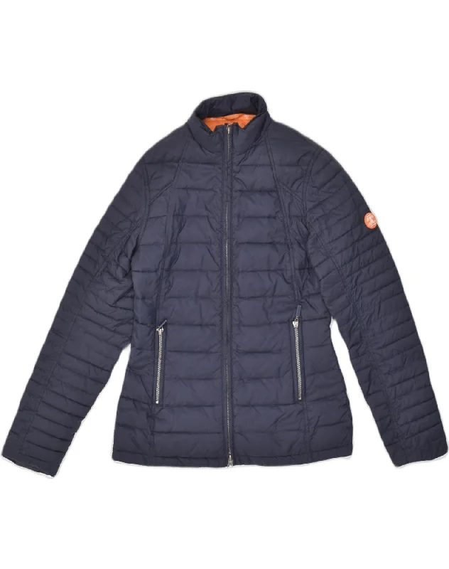 BARBOUR Womens Padded Jacket UK 10 Small Navy Blue Polyamide