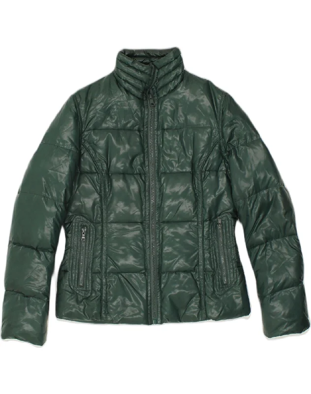 BEST COMPANY Womens Padded Jacket UK 16 Large Green Polyester