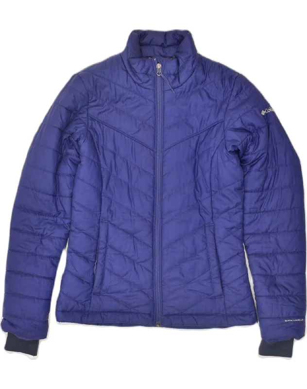 COLUMBIA Womens Padded Jacket UK 6 XS Blue Polyester