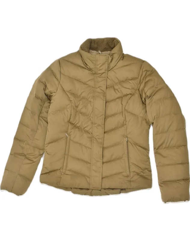 EDDIE BAUER Womens Padded Jacket UK 14 Medium Khaki Polyester