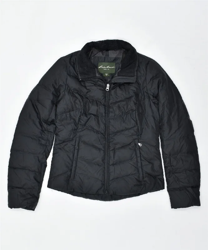 EDDIE BAUER Womens Padded Jacket UK 4 XS Black Polyester