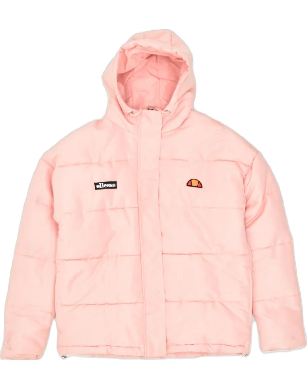 ELLESSE Womens Padded Jacket UK 8 Small Pink Polyester