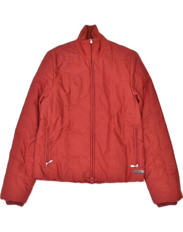 FILA Womens Padded Jacket IT 42 Medium Red Polyester