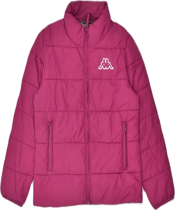 KAPPA Womens Padded Jacket UK 18 XL Pink Polyamide