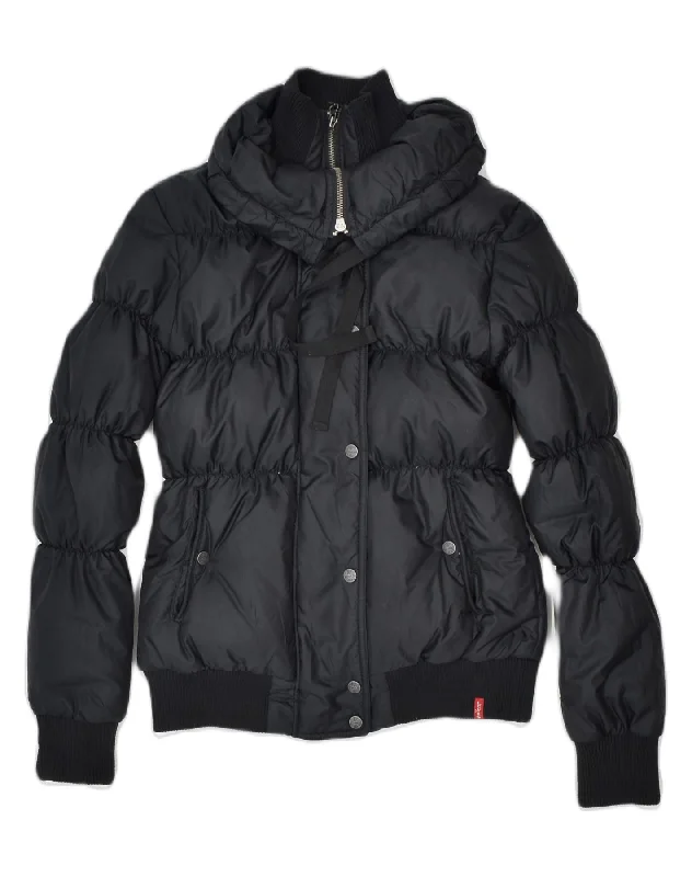 LEVI'S Womens Padded Jacket UK 6 XS Black Nylon