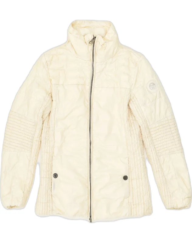 NORTH SAILS Womens Padded Jacket UK 10 Small Off White Polyamide