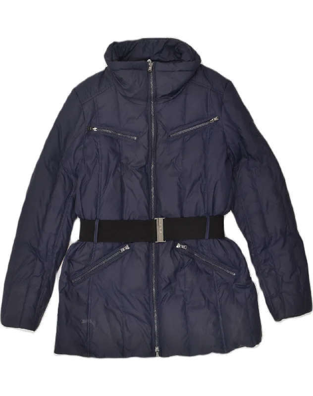 RALPH LAUREN Womens Padded Jacket UK 16 Large Navy Blue Polyester