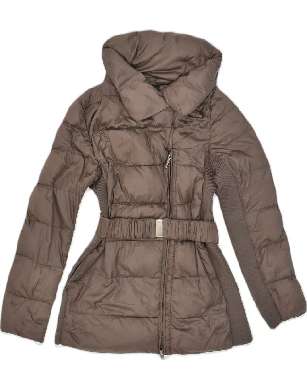 SEVENTY Womens Padded Jacket IT 40 Small Brown Polyamide