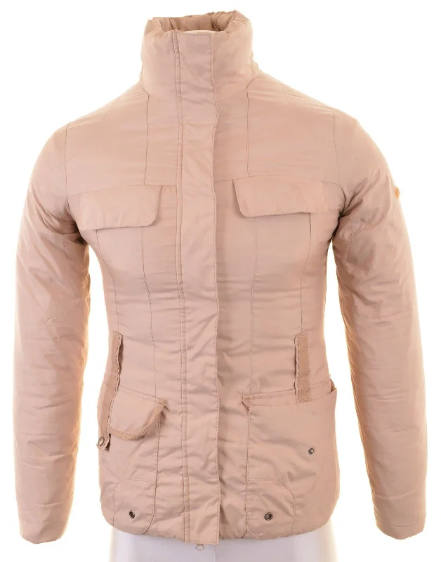 SERGIO TACCHINI Womens Padded Jacket IT 42 Medium Beige Polyester