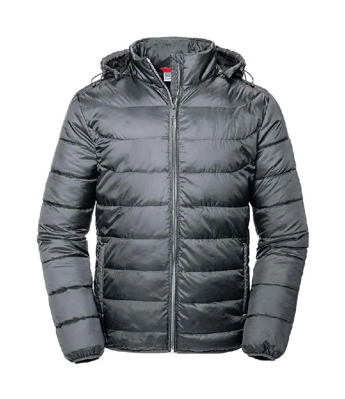 Russell Hooded Nano Padded Jacket | Iron