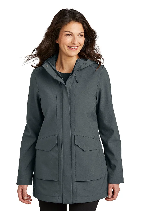 Port Authority Womens Collective Outer Water Resistant Soft Shell Full Zip Hooded Parka - Graphite Grey - COMING SOON