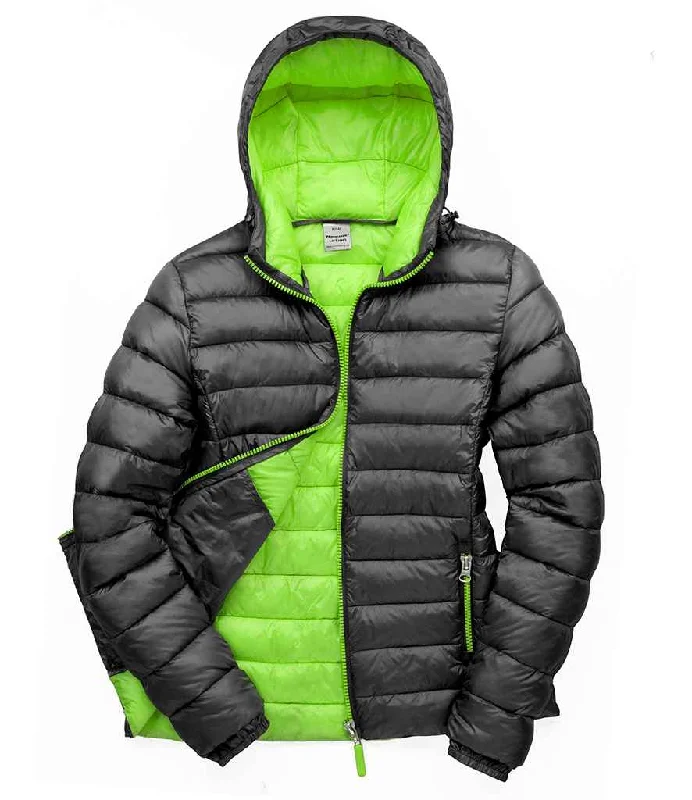 Result Urban Ladies Snow Bird Padded Jacket | Black/Lime Green