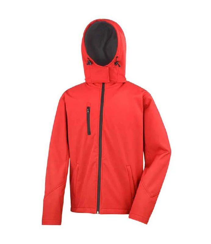 Result Core Hooded Soft Shell Jacket | Red/Black