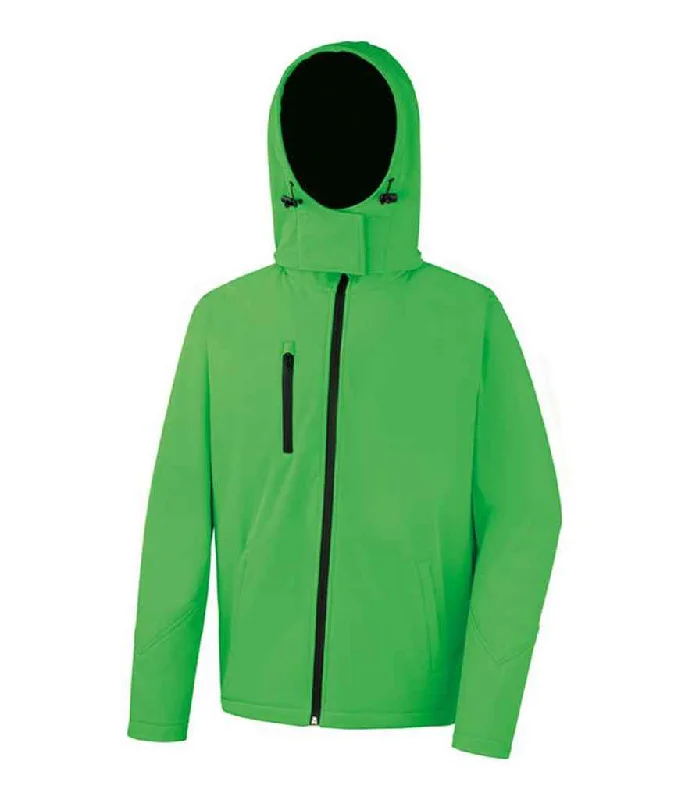 Result Core Hooded Soft Shell Jacket | Vivid Green/Black