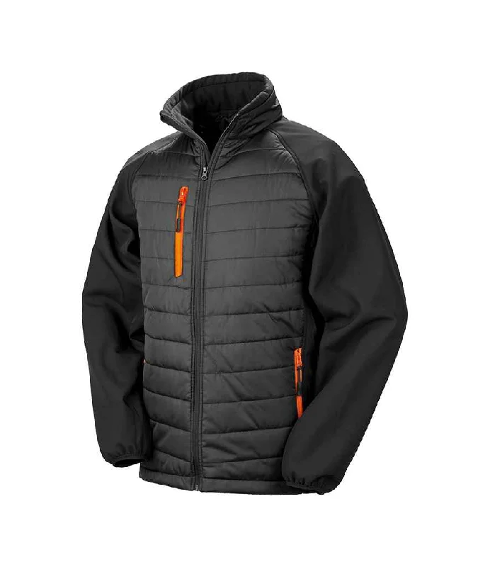 Result Genuine Recycled Compass Padded Jacket | Black/Orange