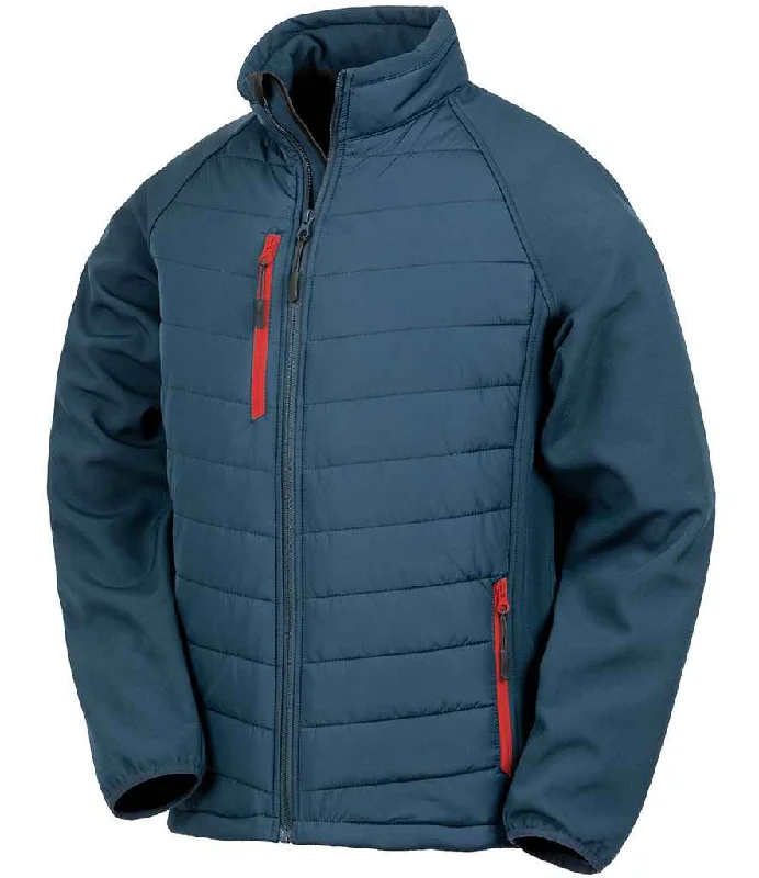 Result Genuine Recycled Compass Padded Jacket | Navy/Red