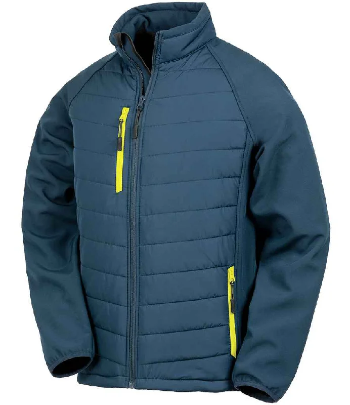 Result Genuine Recycled Compass Padded Jacket | Navy/Yellow