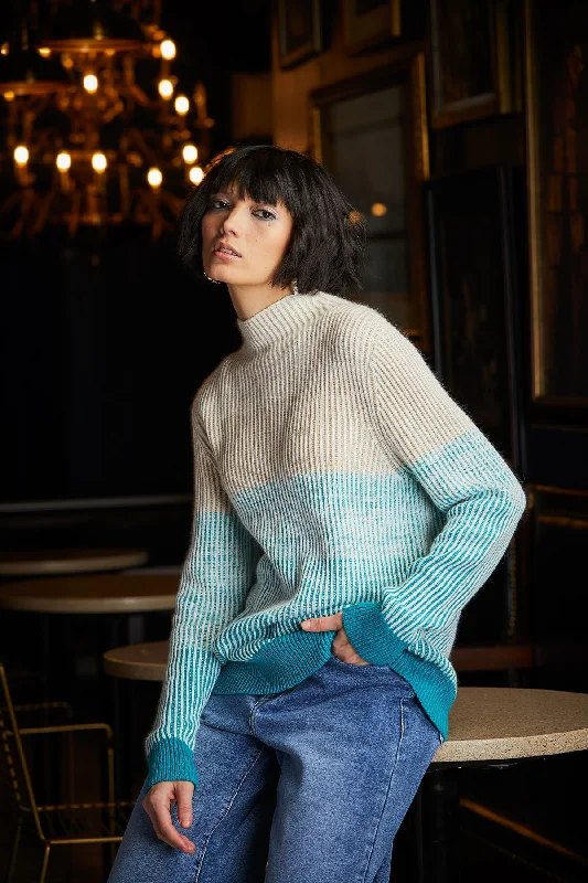 ELENA WANG -  MOCKNECK SWEATER