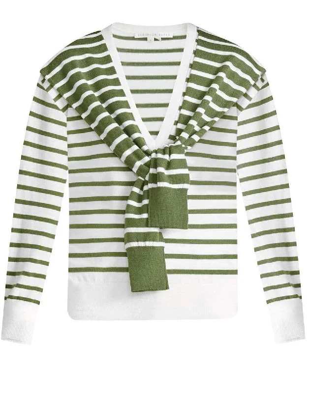 Leni Striped Tie Sweater