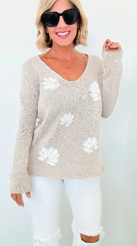 Seashore Shell Knit Sweater