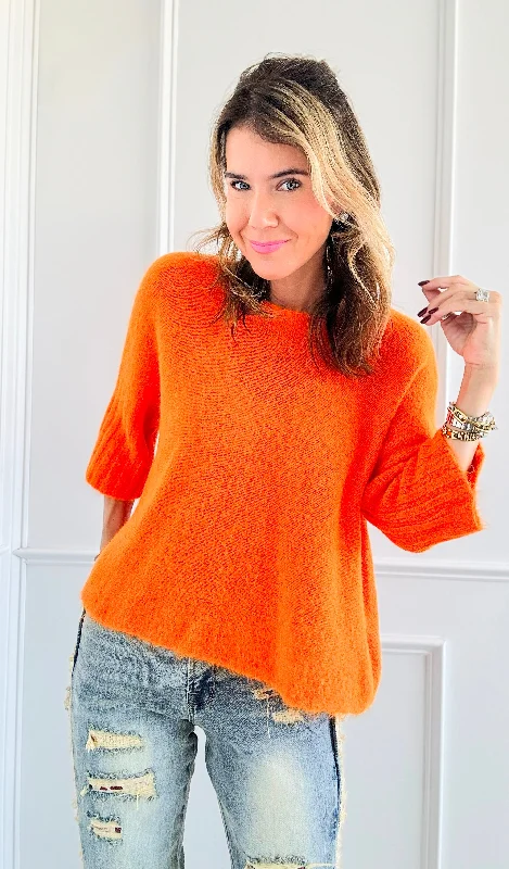 Pure Comfort Italian Sweater- Orange