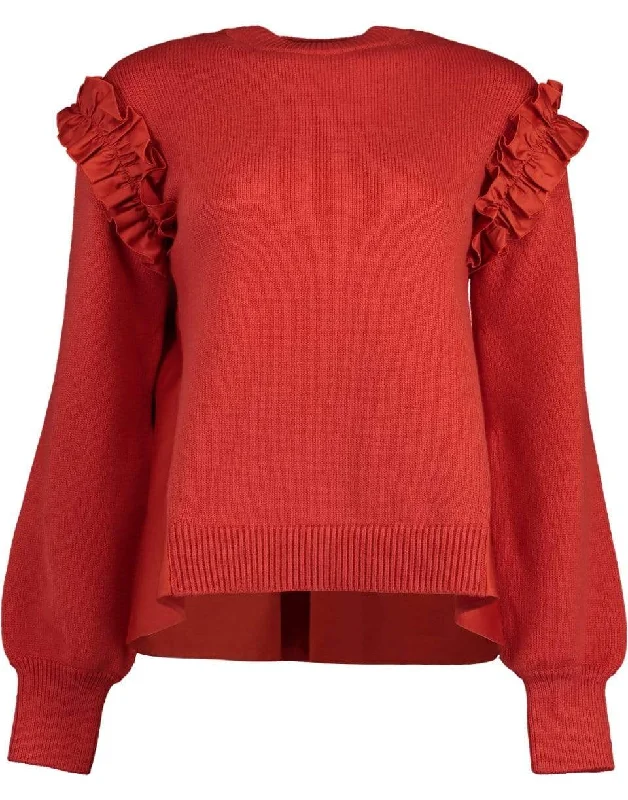 Red Ruffle Sweater