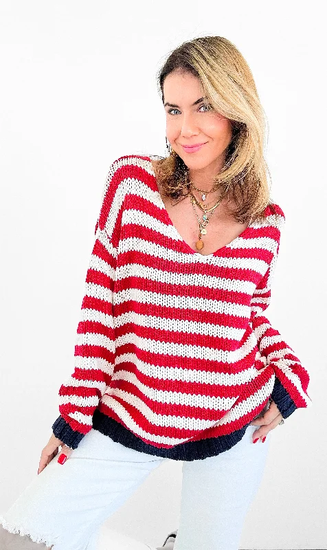 Sailor Stripe Knit Sweater