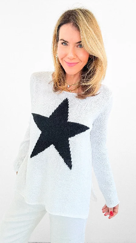 Superstar Knit Sweater - Ivory/Black