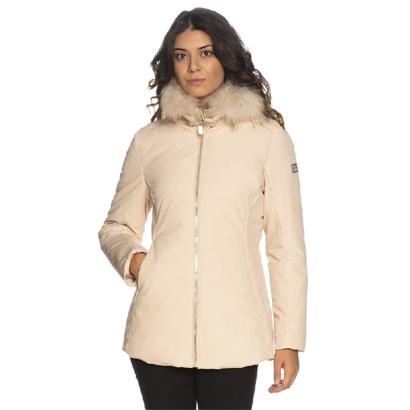 Yes Zee Chic High-Collar Hooded Women's Jacket with Women's Fur