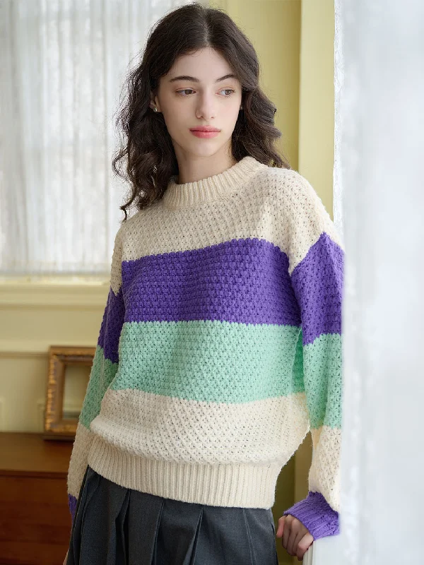 【Black Friday】Esther Color-Blocked Ribbed Cozy Sweater