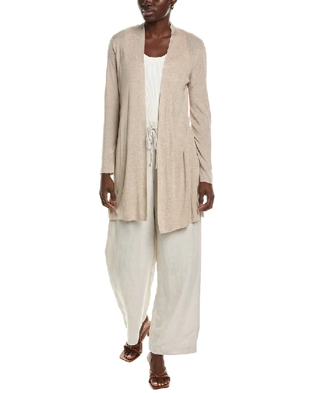 Eileen Fisher Straight Silk-Blend Cardigan