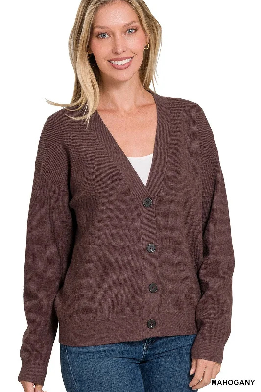 Mahogany Viscose Sweater Cardigan