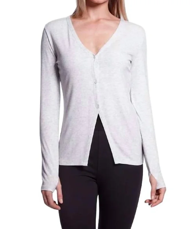 Rossi Cardigan In Heather Grey