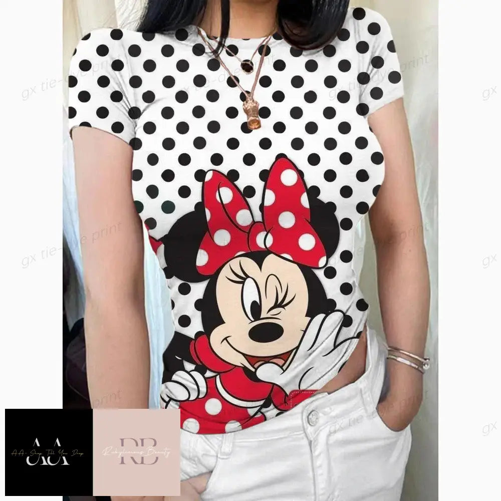 Basic Short Sleeve Women's T-shirt - Disney Minnie Full Shape- S/3XL