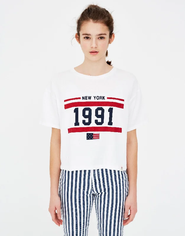 Basic T-shirt with flag